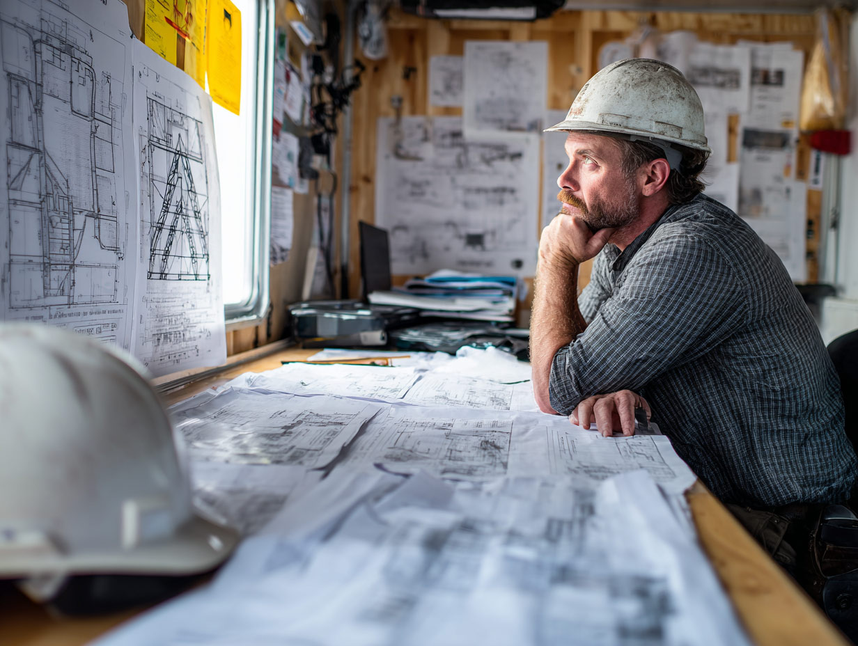 Crane expert witness reviewing lift planning documents and job site conditions